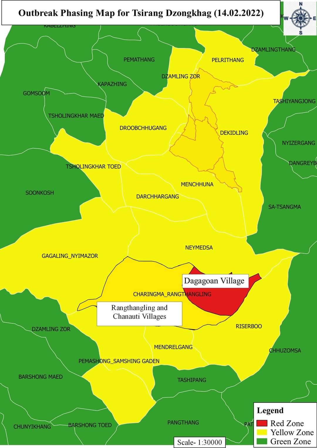 The Last Red Zone in Tsirang.