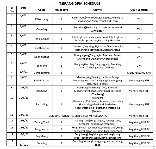 schedule please follow